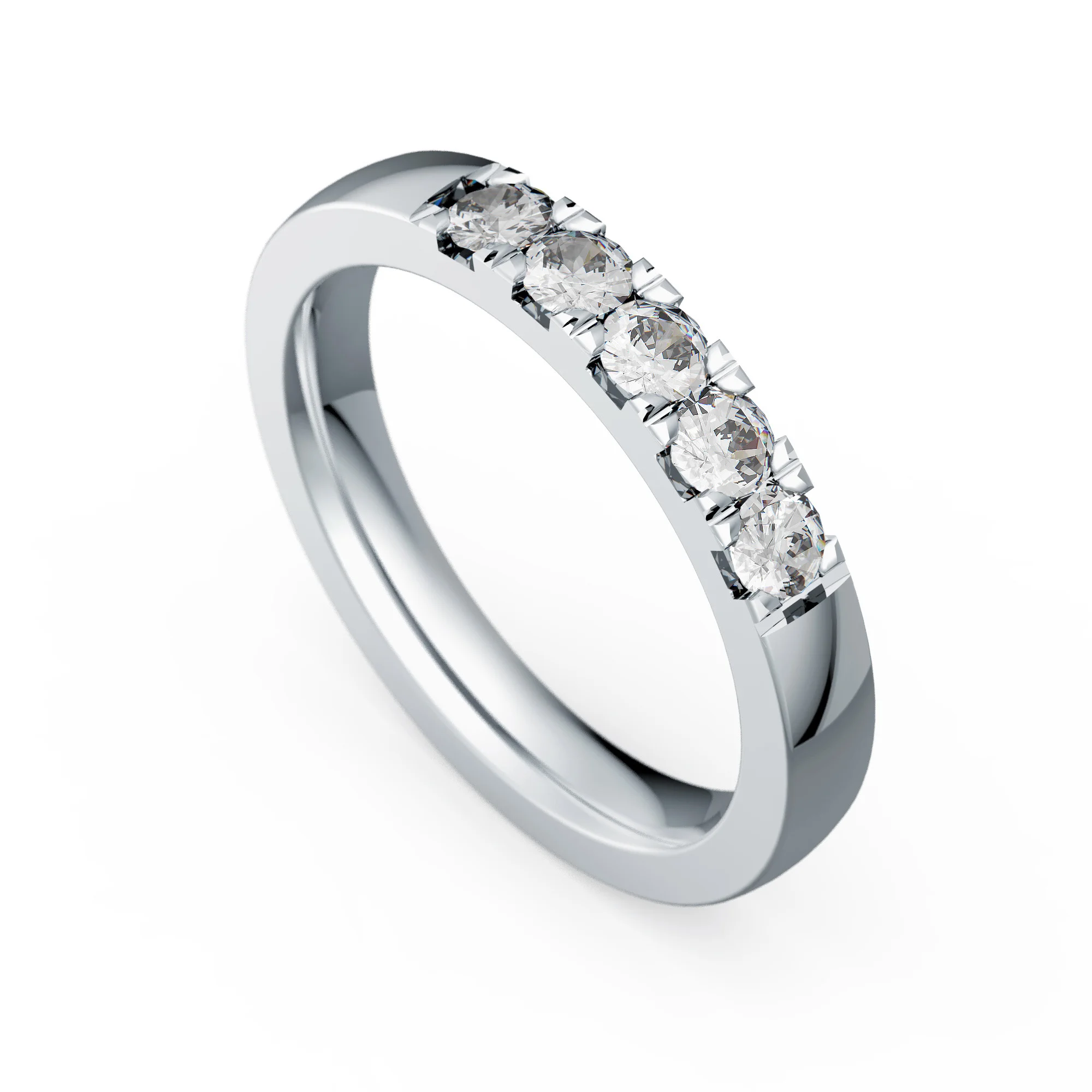 Memoire-Ring Modell A 12 · Weißgold – Memoire II