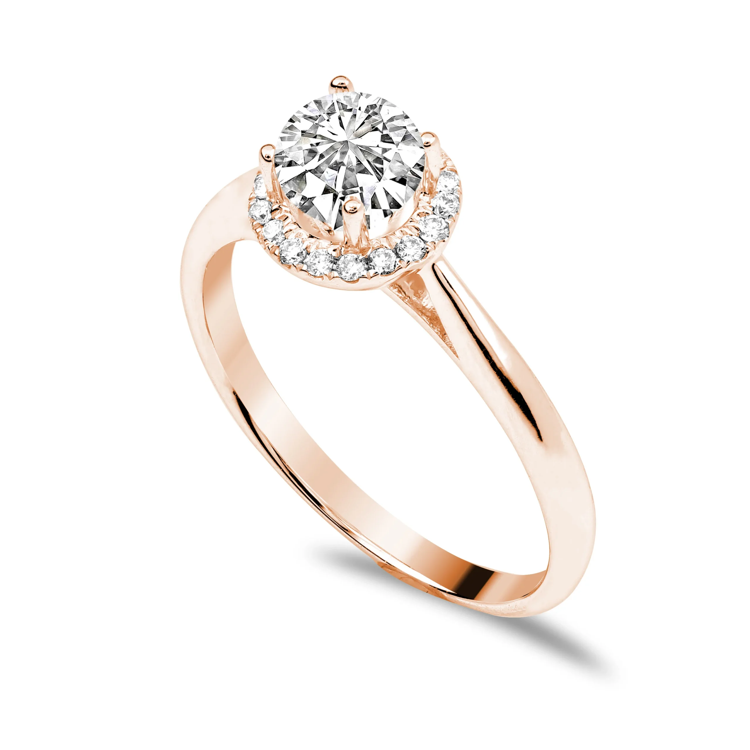 Verlobungsring Modell D 01 · Roségold – Solitär II