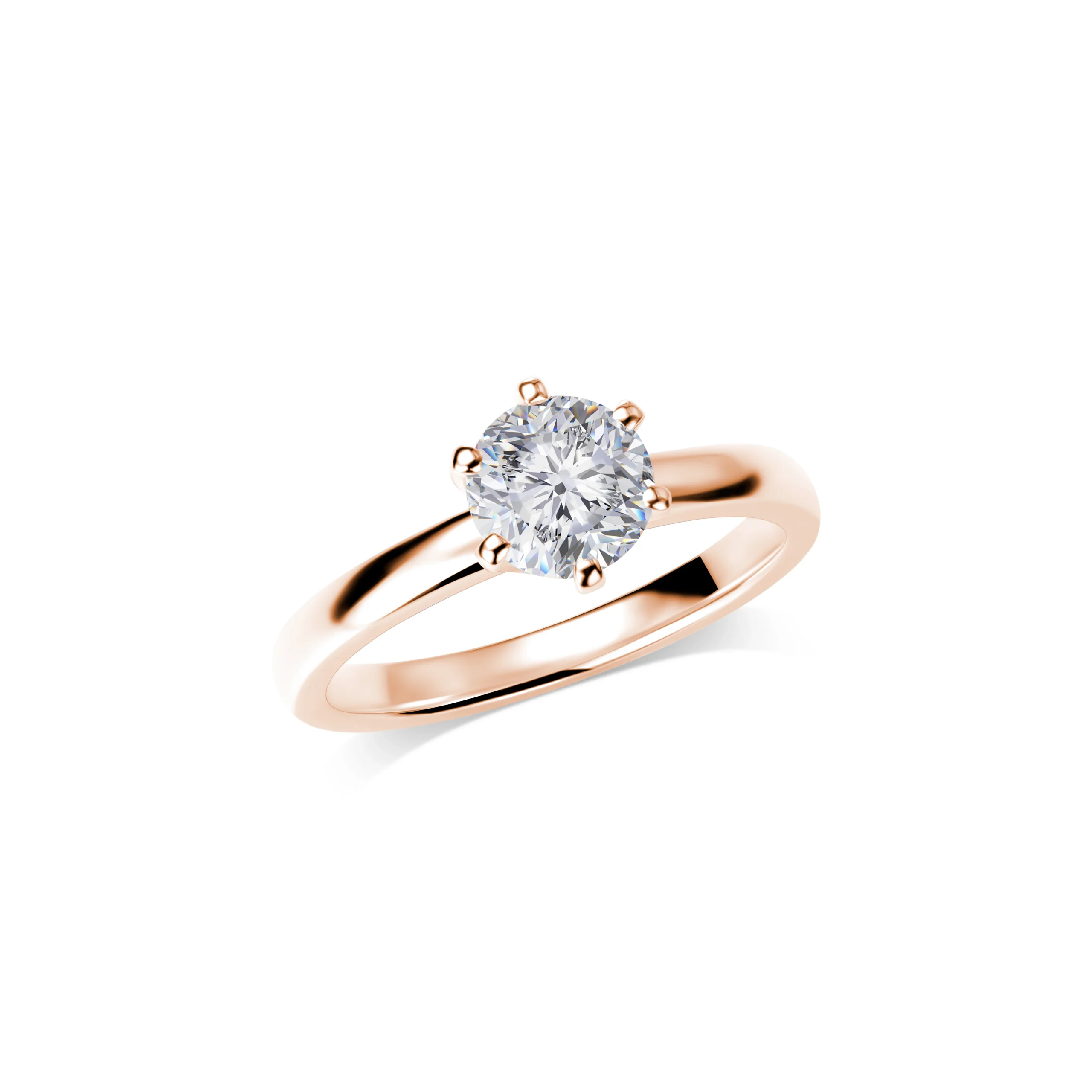 Verlobungsring Modell E 11 · Roségold – Solitär I