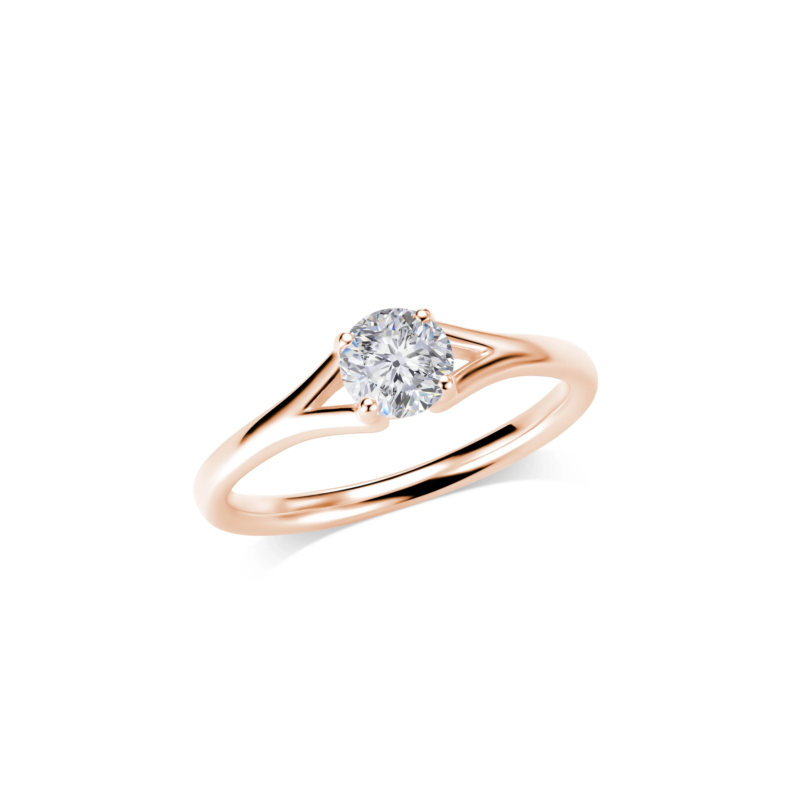 Verlobungsring Modell E 13 · Roségold – Solitär I