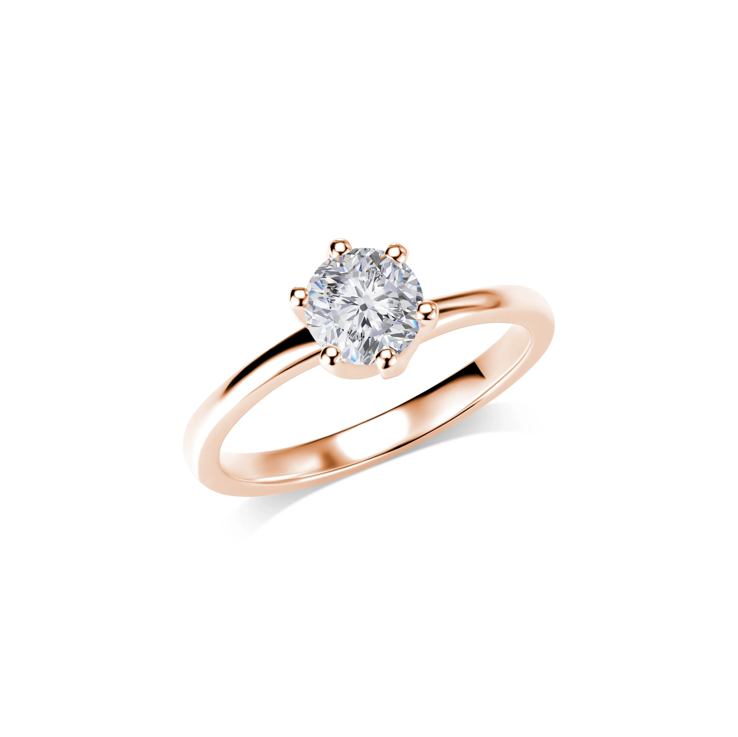 Verlobungsring Modell E 16 · Roségold – Solitär I
